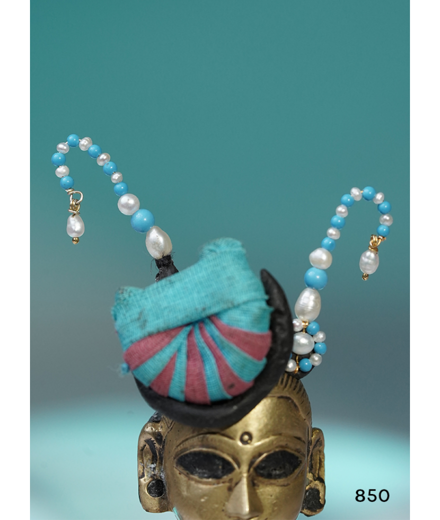 Blue - White Shishful Katra Set