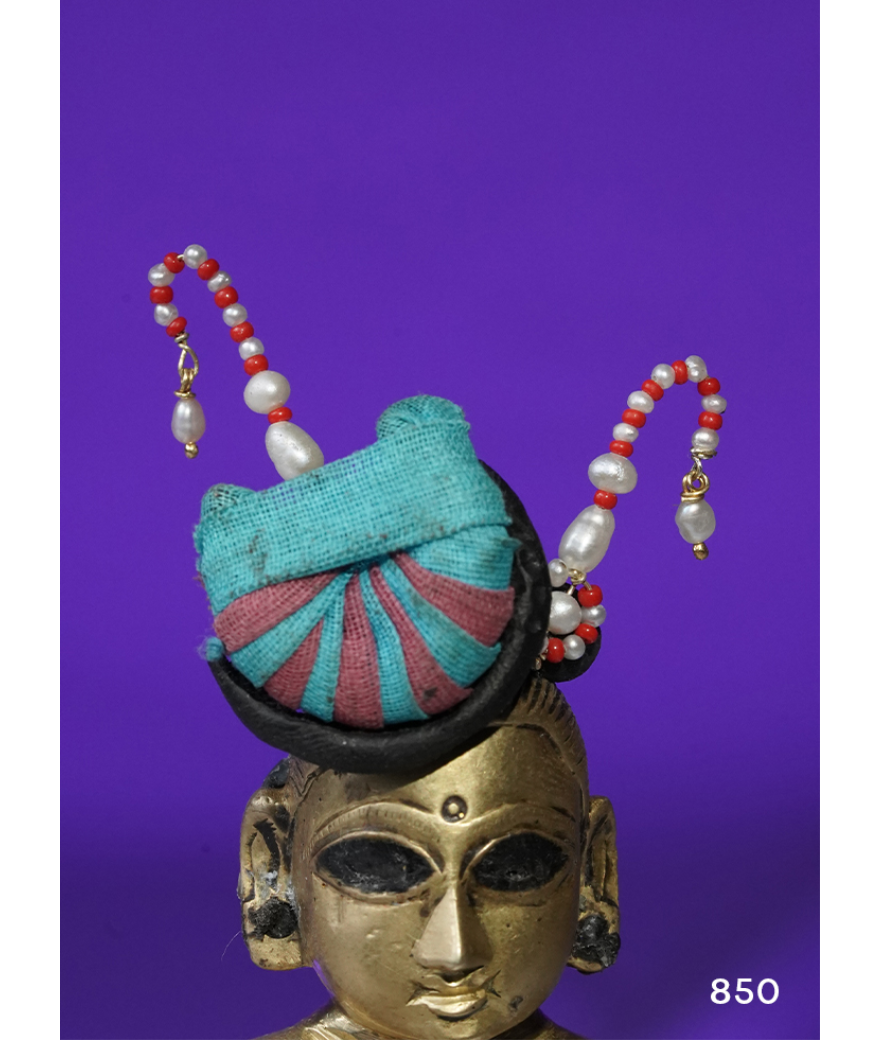 Orange - White Moti Shishful Katra Set