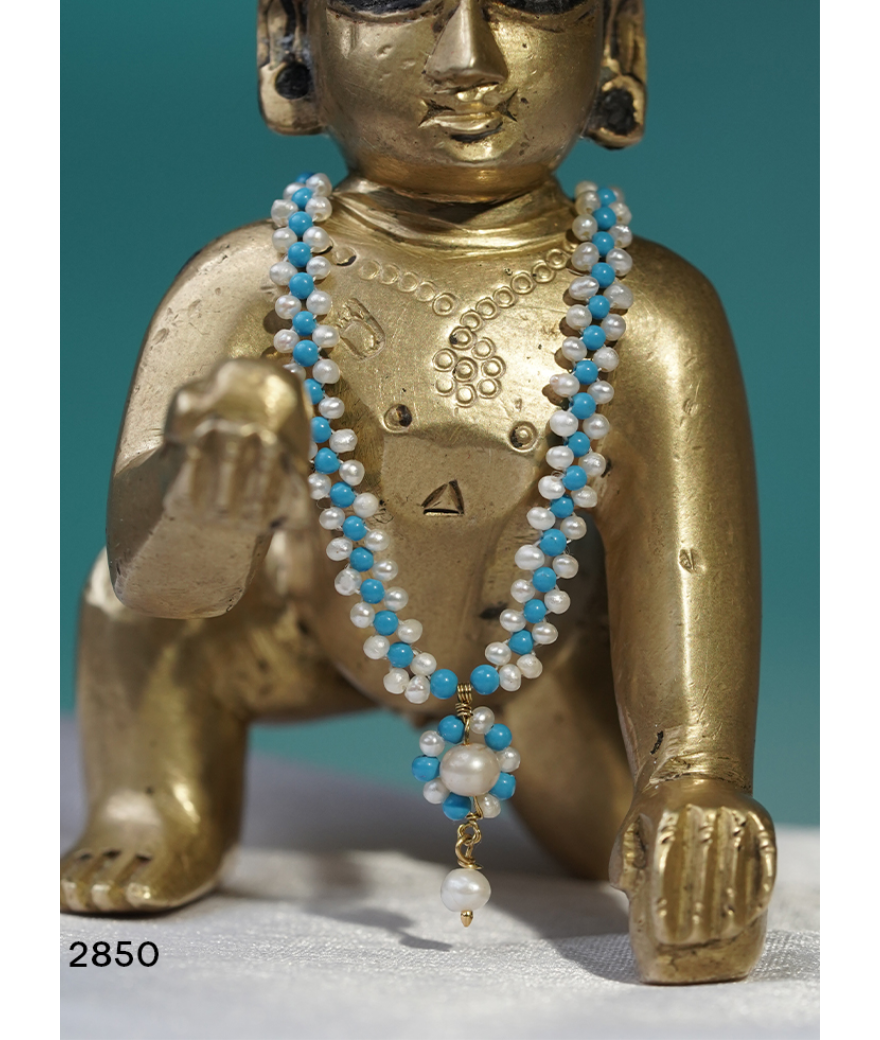 Blue - White Haar Mala